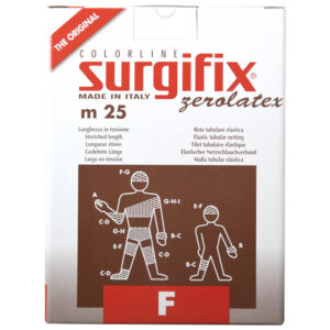 Venda de Red Tubular Elástica Surgifix® para Cabeza, Hombro, Pelvis y Pierna – Calibres 6 (Poly) y F (Zerolatex, sin látex) | GIMA · 25 m