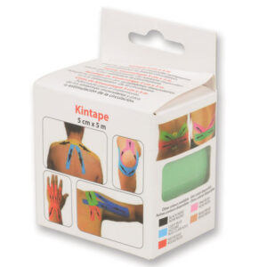 Venda elástica adhesiva de taping neuromuscular GIMA Kinesiology Tape 5 m x 5 cm – Negro (Ref. GM34745)