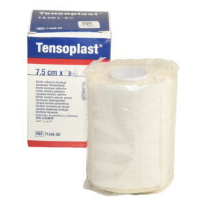 Venda elástica adhesiva TENSOPLAST 7,5 cm x 4,5 m – Soporte y compresión en traumatología y flebología (GIMA)