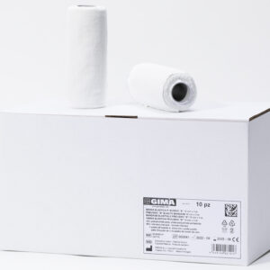 Venda Elástica PREVIZINC "E" con Óxido de Zinc – GIMA – 8 cm x 6 m / 10 cm x 5 m / 10 cm x 7 m (Caja de 10 uds)