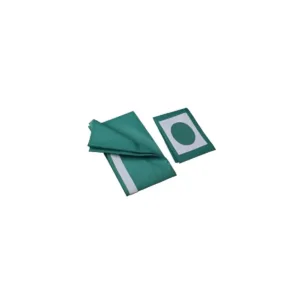 Sábanas Paños De Campo Desechables De Tejido Sin Tejer De Viscosa Absorbente Estéril Fenestrada Con Adhesivo (Diámetro Fenestra 8 Cm) 20 Gramos/M2 50Cmx80Cm | Ref.10704