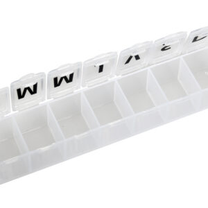 WEEKLY PILL BOX - white - blister - French/Spanish/Rumenian