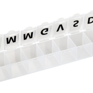 WEEKLY PILL BOX - white - blister - Italian