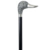 WOOD STICK - chromed "DUCK" handle