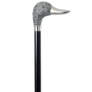 WOOD STICK - chromed "DUCK" handle