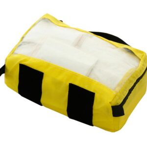 YELLOW BIG POUCH WITH HANDLE