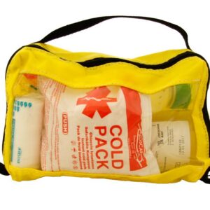 YELLOW POUCH WITH HANDLE
